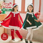 仮装 サンタコス 子供 サンタ服 クリスマス コスチューム 女の子 ポンチョ 2点セット ジュニア キッズ マント 子供服 帽子 キッズ服 演出服 サンタコスプレ サンタ コスプレ ワンピース 衣装 クリスマスプレゼント コスプレ