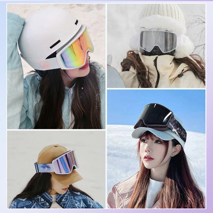 【マグネット着脱】スキー ゴーグル メンズ レディース マグネット メガネ 眼鏡対応 曇り止加工 紫外線カット スノーボードゴーグル フレームレスモデル 視界良好 女性用 大人 平面レンズ ダブルレンズ 曇り防止 調光レンズ スノボゴーグル スノボーゴーグル