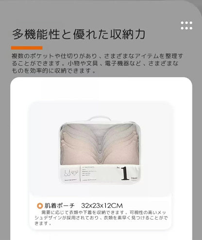 トラベルポーチ 7点セット 旅行ポーチ おしゃれ かわいい 旅行用ポーチ 収納ポーチ パッキング メンズ 男性 レディース 女性 メイクポーチ 化粧ポーチ スキンケア コスメ おすすめ 衣類 便利 洗面用具 吊るせる 旅行グッズ お泊りセット