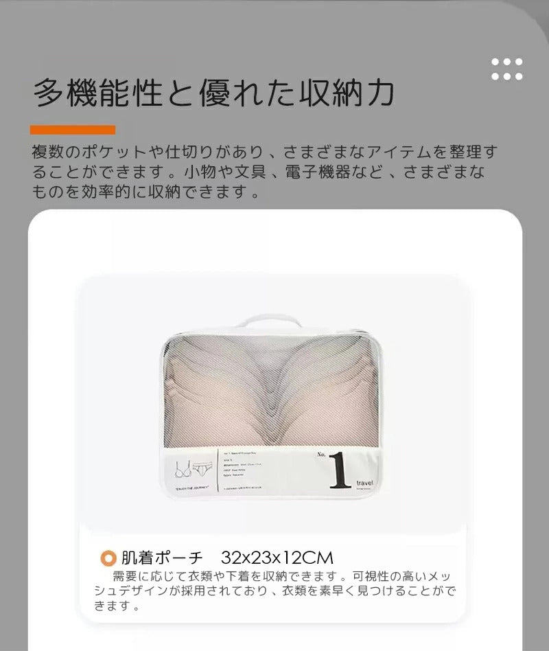 トラベルポーチ 7点セット 旅行ポーチ おしゃれ かわいい 旅行用ポーチ 収納ポーチ パッキング メンズ 男性 レディース 女性 メイクポーチ 化粧ポーチ スキンケア コスメ おすすめ 衣類 便利 洗面用具 吊るせる 旅行グッズ お泊りセット