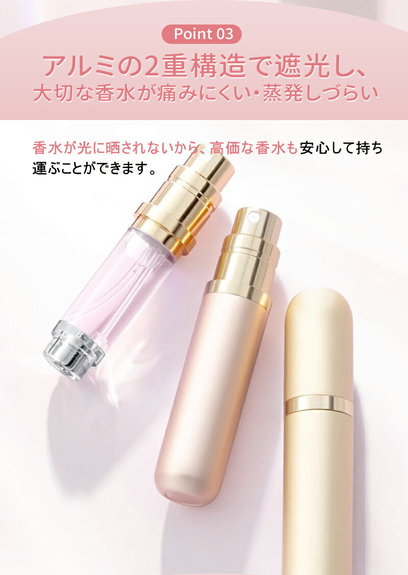 アトマイザー 香水 ボトル 持ち運び 詰め替えボトル  5ml 8ml マグネット 式キャップ ガラス ボトル おしゃれ かわいい 底bottle-001