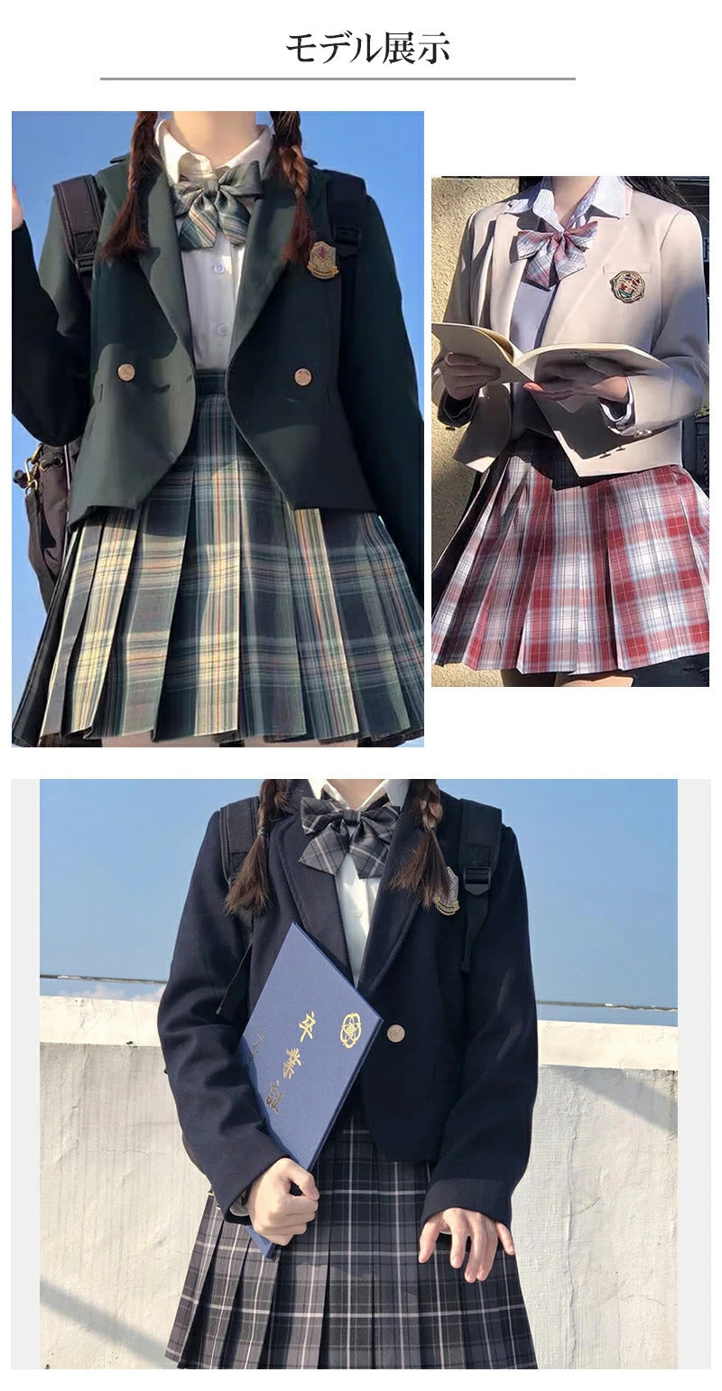 卒業式 スーツ 女の子 5点セット スーツ女の子 フォーマルスーツ 子供スーツ jk制服 高校生 小学生 小学校 XS S M L XL XXL 150 160 キッズ ジャケット ブラウス 中学生 チェックスカート スカート フォーマル 制服 リボン