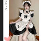 メイド服 コスプレ 猫 ネコ耳 かわいい フリル セクシー 赤 ブラック ゆめかわ 大人 レディース バレンタイン エプロン スカート カチューシャ 白 黒 半袖  ワンピース 仮装 リボン ピンク 大きいサイズ 定番 S-5XL