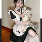 メイド服 コスプレ 猫 ネコ耳 かわいい フリル セクシー 赤 ブラック ゆめかわ 大人 レディース バレンタイン エプロン スカート カチューシャ 白 黒 半袖  ワンピース 仮装 リボン ピンク 大きいサイズ 定番 S-5XL