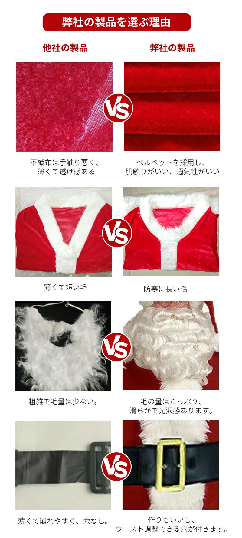 サンタ コスプレ サンタクロース クリスマス コスチューム 男性用 サンタコス 髭 ヒゲ ひげ カツラ 大人用 メンズ サンタ帽子 コスプレ衣装 仮装 本格的 クリスマス衣装 大きいサイズ 大人 イベント パーティー 袋