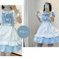 メイド服 メイド 服 6点セット コスプレ 可愛い 女の子 レディース メンズ 半袖 ロリータ ワンピース リボン 黒 ピンク ハロウィン 衣装 大きいサイズ クラシカル 定番 S-5XL ゴスロリ 男性ウケ かわいい 洋服