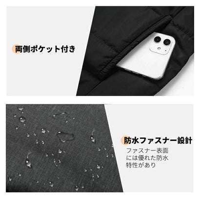 電熱ベスト 裏起毛 防寒着 速暖 日本製ヒーター 中綿 USB給電 洗える 三段階調温 軽量 冷え性 メンズ レーディス 11エリア発熱 新生活 電熱ウェア ヒーターベスト S4XL インナー 前後独立温度設定 バイクウェア  加熱ベスト