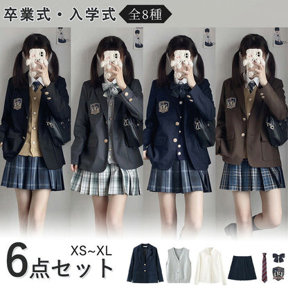 スーツ 女の子 6点セット セット 制服 中学生 卒業式 フォーマル 女の子スーツ ベスト付 JK制服 ブレザー レディース フォーマルスーツ 子供スーツ ジャケット スカート 入学式スーツ 成人式 女子高生 学園祭 卒業式スーツ 女子制服