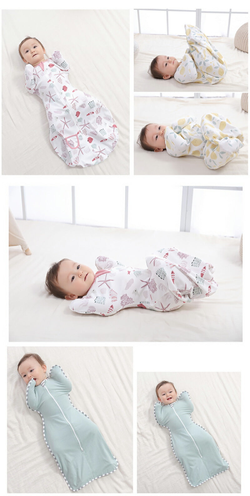 スワドル おくるみ モロー反射 ベビー 赤ちゃん 夜泣き 新生児 寝かしつけ スリーパー 綿 背中スイッチ 安眠 通気性 吸水性 柔らかく 100%綿 コットンsleepbag-002