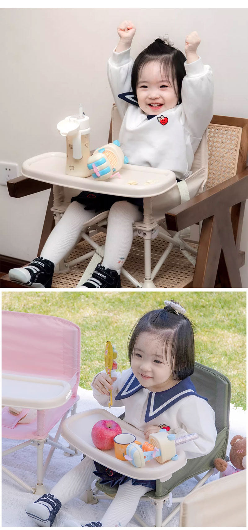椅子 ベビーチェア テーブルチェア 日傘 ローチェア 赤ちゃん ピクニック 折りたたみ 子供 収納袋付き 保育園 キッズ テーブル付き アウトドア 持ち運び 幼babychair-003