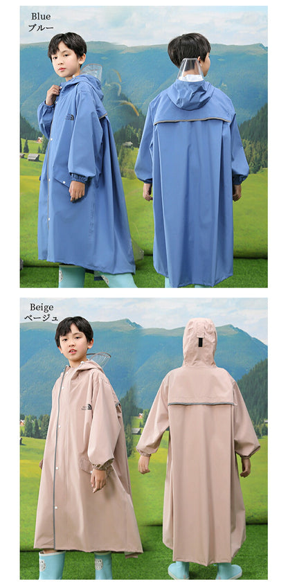 防水 レインコート ランドセル対応 リフレクター付き 子供服 キッズ ベビー 男の子 女の子 レインウェア カッパ 新学期グッズ 入園 入学 通園 通学 収納バッグ付 子供 送料無料 かわいい おしゃれ 空気穴 雨具 幼稚園 小学生 反射テープ ファスナー 透明窓