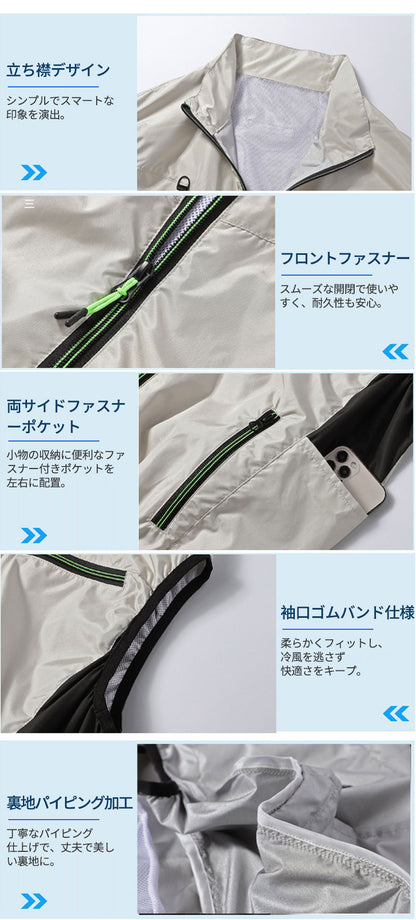空調ベスト フルセット 空調ウェア 長袖 空調作業服 長袖空調 作業 服 20000mAhバッテリー モバイルバッテリー付き ファンベスト 空調扇風服 3段階強風 36h連続送風 エアコン服 UVカット UPF 50+ 建設作業 アウトドア 父の日