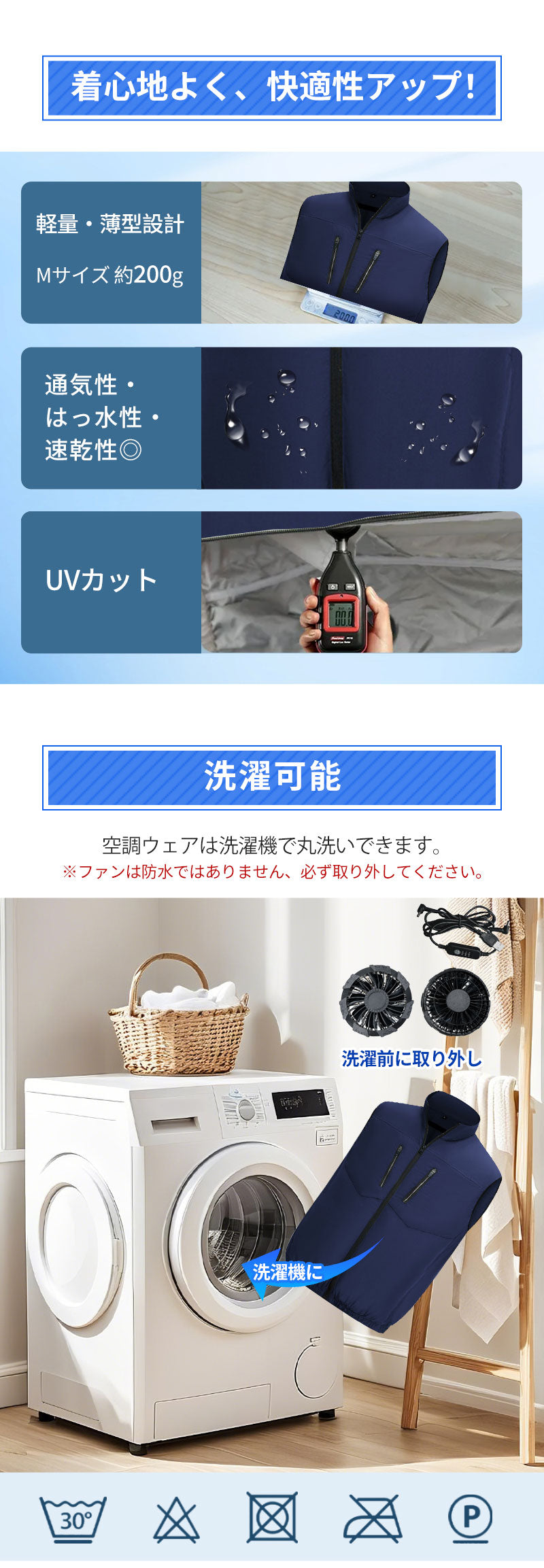 空調ベスト フルセット 空調ウェア 空調作業服 作業 服 20000mAhバッテリー モバイルバッテリー付き ファンベスト 空調扇風服 3段階強風 36h連続送風 エアコン服 UVカット UPF 50+ 建設作業 アウトドア 父の日