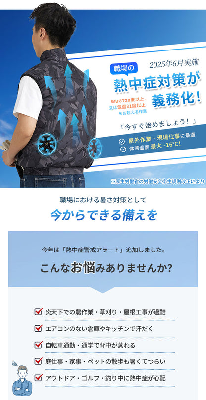 空調ベスト フルセット 空調ウェア 空調作業服 作業 服 20000mAhバッテリー モバイルバッテリー付き ファンベスト 空調扇風服 3段階強風 36h連続送風 エアコン服 UVカット UPF 50+ 建設作業 アウトドア 父の日