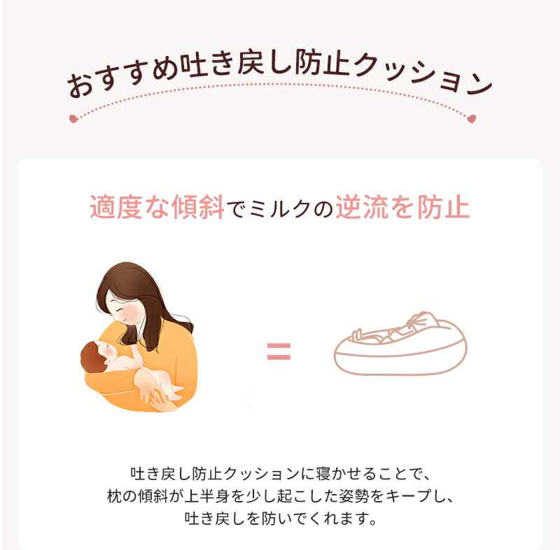 授乳クッション 吐き戻し防止 ベビークッション メッシュ ベビーベッド 洗濯 赤ちゃん ベビー 新生児 お昼寝クッション 吐き戻し防止クッション 洗える お昼寝 コットン おしゃれ 大きい へたらない 出産祝い 出産準備 ベビー枕