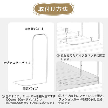 ベッドガード 赤ちゃん クッション 転落防止 自由変形 ベッドフェンス クッション ベビー 高密度スポンジ マルチタイプ 高さ23cm 33cm 洗濯可能 取り外し可能 洗える 100/150/180/200cm 子供 添い寝 出産祝い ベビーガード ベッド