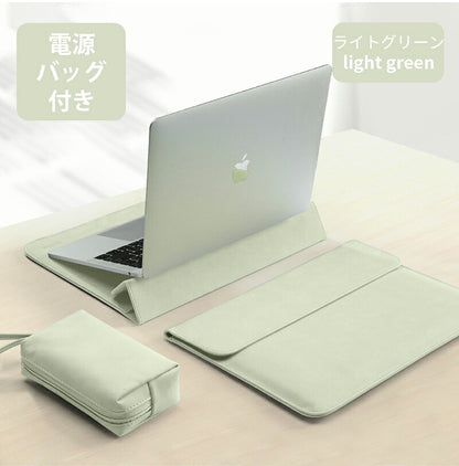 pcケース パソコンケース おしゃれ ノートパソコン ケース 2IN1 スタンド 多機能 耐衝撃 薄型 軽量 ノートパソコンバッグ 電源バッグ付き バッグ 15.6インチ パソコンカバー ケーブル PC収納 撥水 Macbook 8 10  Air 13.6 15.3インチ