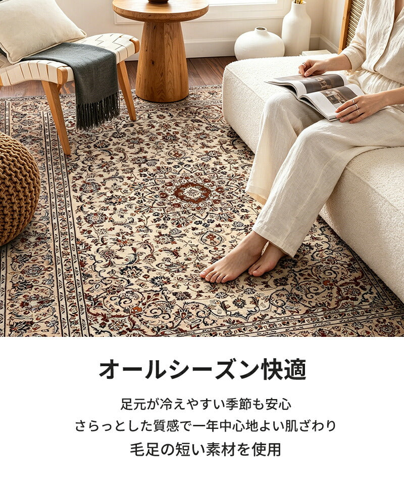 ラグ ペルシャ風プ リントラグ ペルシャ柄 洗える 滑り止め付き 洗える 滑り止め付き ラグマット カーペット 絨毯 ペルシャ風 ペルシャ オリエンタル柄 柄 長方形 正方形 床暖房対応 北欧 高級感 プリント かわいい 薄手 1畳 2畳 3畳 冬用 冬ラグ オールシーズン じゅうたん