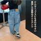 デニムパンツ キッズ 子供服 子ども服 こども服 デニム ワイドパンツ ジーパン パンツ ボトムス ロングパンツ 長ズボン ハイウエスト 80cm 90cm 100cm 110cm 120cm 130cm 140cm 150cm 160cm 女の子 ガール ボーイ ジュニア おしゃれ 韓国 ナチュラル シンプル カジュアル