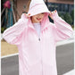 UVカットパーカー UPF50 大きいサイズ レディース 冷感 パーカー 通気 ラッシュガード 紫外線対策 長袖 ツバ フード付き 体型カバー 指穴 ミドル丈 ロング オーバーサイズ ビッグシルエット 日焼け対策 ラッシュパーカー ライトアウター トップス オーバーウェア