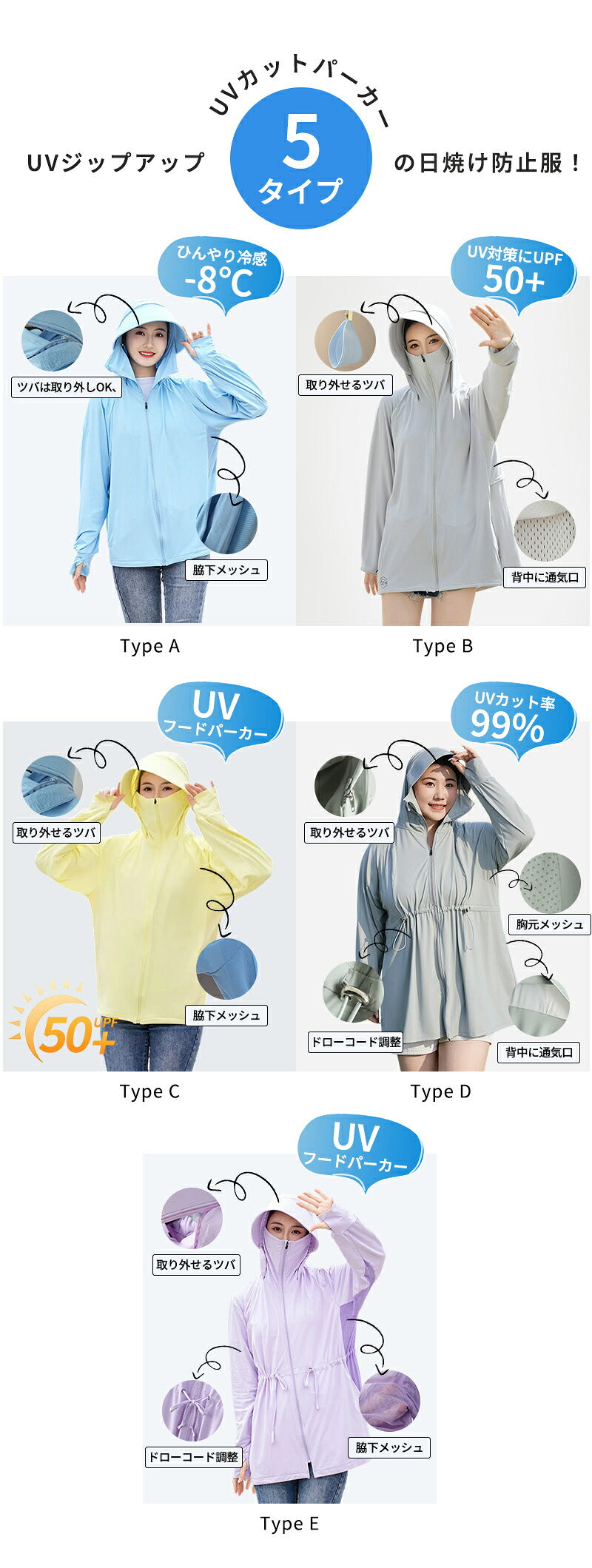 UVカットパーカー UPF50 大きいサイズ レディース 冷感 パーカー 通気 ラッシュガード 紫外線対策 長袖 ツバ フード付き 体型カバー 指穴 ミドル丈 ロング オーバーサイズ ビッグシルエット 日焼け対策 ラッシュパーカー ライトアウター トップス オーバーウェア
