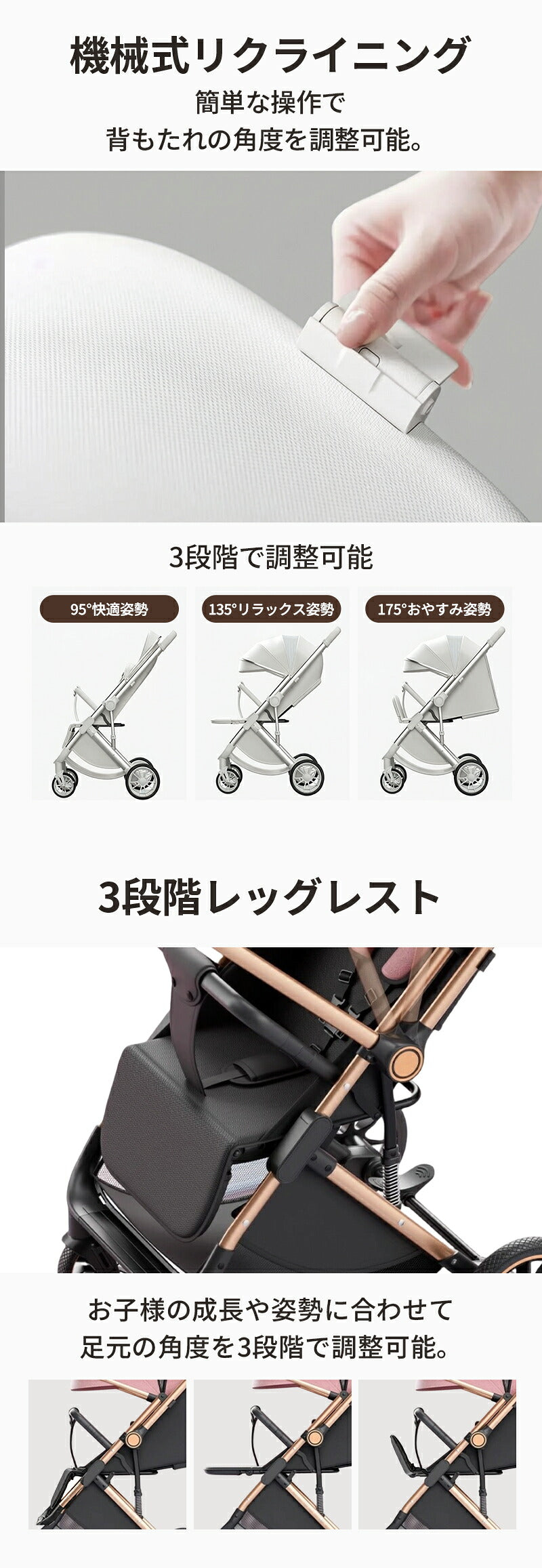 ベビーカー A型 コンパクト 新生児 生後1か月～3歳頃 折りたたみ簡単 折り畳み 自立式 軽量 車載 トランク収納 おしゃれ スタイリッシュ 出産準備 出産祝い 孫 プレゼント ベビー用品 子供用品