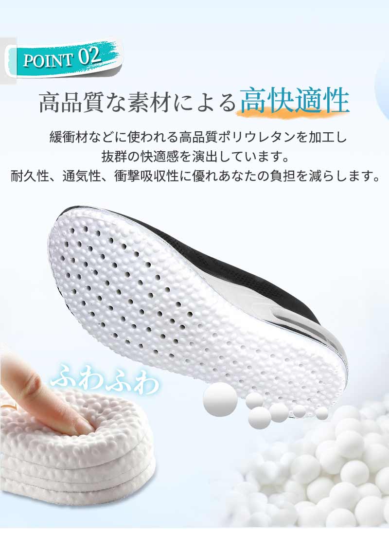 中敷き インソール 立ち仕事 ダイエット 疲れない 靴 ブーツ 超軽量 レディース メンズ クッション 通気 サイズ調整 ふわふわ 足底筋膜炎 扁平足 外反母趾insole-001-hd