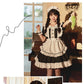 メイド服 コスプレ フリル ネコ耳 かわいい セクシー ゆめかわ 大人 レディース バレンタイン エプロン カチューシャ 半袖 スカート ワンピース 赤 ブラッ maid-004
