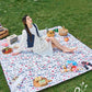 レジャーシート 厚手 大きい クッション 200×200 おしゃれ 5～6人 大判  ピクニックシート 遠足 運動会 防水 アウトドア 洗える 手洗い キャンプ sheet-001