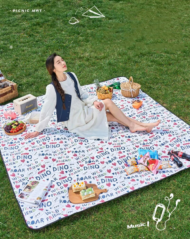 レジャーシート 厚手 大きい クッション 200×200 おしゃれ 5～6人 大判  ピクニックシート 遠足 運動会 防水 アウトドア 洗える 手洗い キャンプ sheet-001