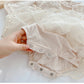 【楽天1位★大好評】ベビードレス 長袖 セレモニードレス 女の子 ワンピース 結婚式 赤ちゃん 子供服 ロンパース レース ベージュ ふわふわ ベビー服 春 秋sgato-001-cp