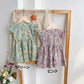子供服 キッズ ワンピース 女の子 全4色 パープル グリーン 全6サイズ 80 90 100 110 120 130 春夏 キレイメ 新作 フラワー 小花柄 child-skirt-0001
