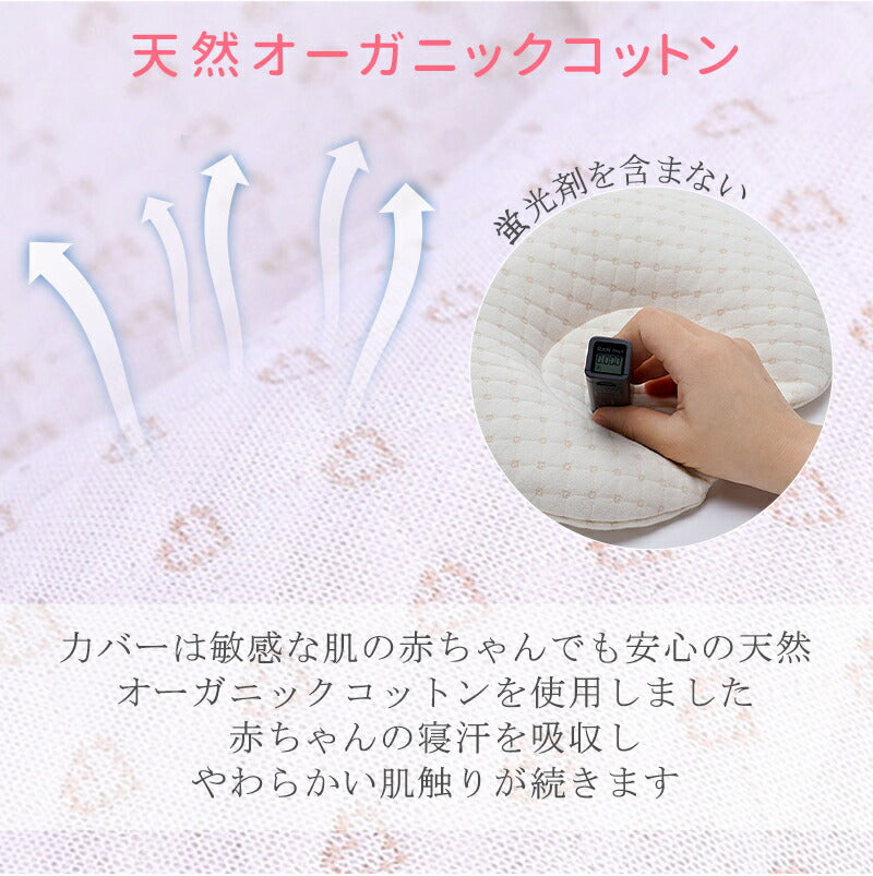 【お得な3点セット】ベビー枕 ベビーまくら 絶壁防止 赤ちゃん 枕 向き癖矯正 出産祝い プレゼント ギフト 絶壁頭 かわいい 男の子 女の子 通気性 洗える  makura-002