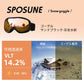 スキー ゴーグル メンズ レディース 紫外線カット スノーボードゴーグル メガネ 眼鏡対応 曇り止加工 フレームレスモデル 球面レンズ ダブルレンズ 曇り防止  goggle-04