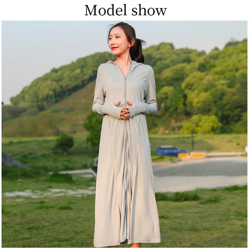 パーカー M/L/LL 着るだけで 紫外線対策 UVカットパーカー レディース トップス 長袖 羽織り 大きいサイズ 春夏 UV パーカー UVカットパーカー  uvpaka-007