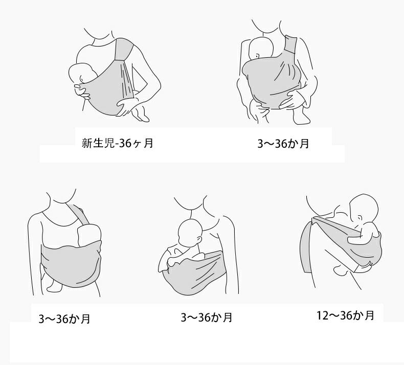 ベビースリング 新生児 人気 ベビーキャリア 抱っこひも 乳幼児 ベビー 授乳ケープ 新生児寝かしつけ コットン生地 柔らかく肌にやさしい スリング 抱っこ紐 dakkohimo-003