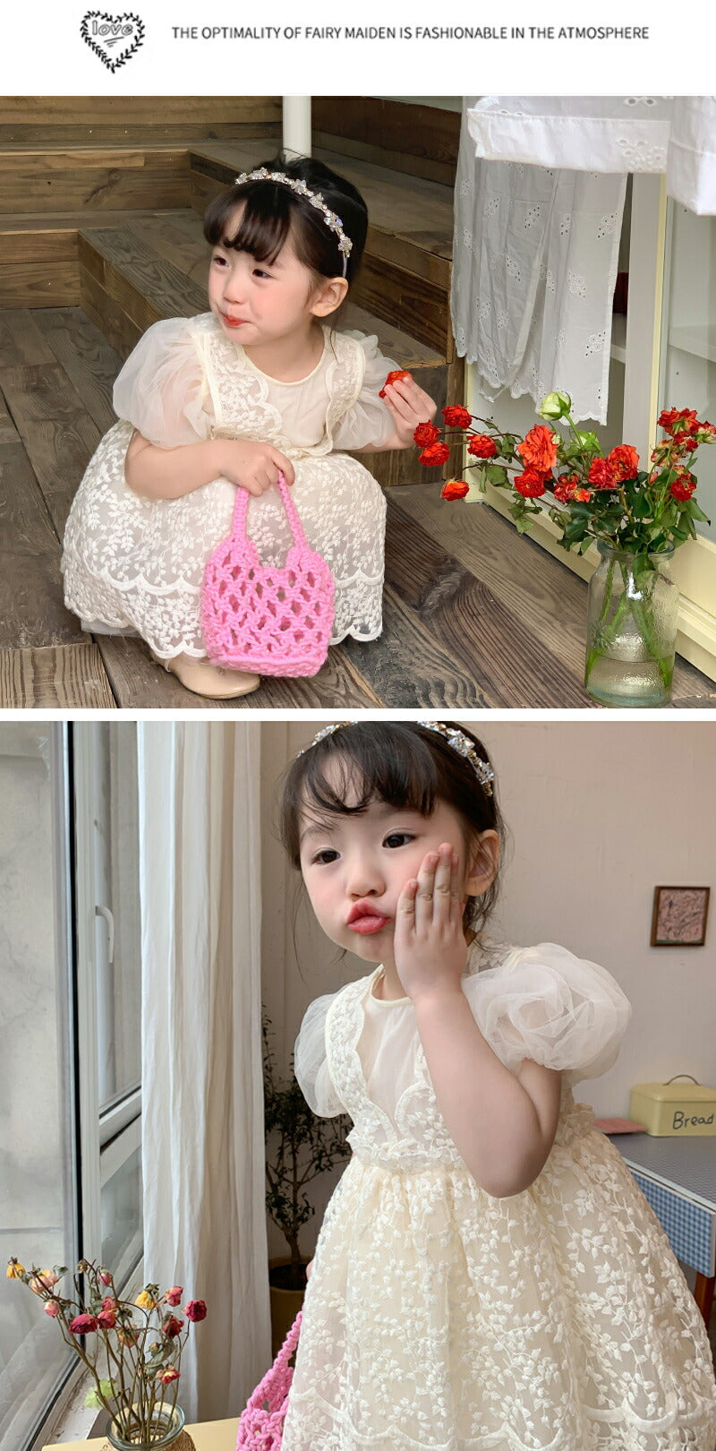 【★大好評】ベビードレス 長袖 半袖 セレモニードレス 女の子 ワンピース 結婚式 赤ちゃん 子供服 ロンパース レース ベージュ  ベビー服 春 秋  sgato-001