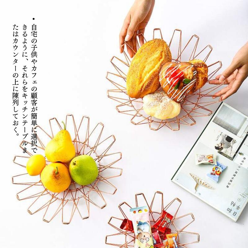 折りたたみ 変形 カゴ バスケット ステンレス バスケット フルーツバスケット 花かご フルーツボール  ステンレス製 おしゃれ ステンレス製 折りたたみ カゴ copy-7