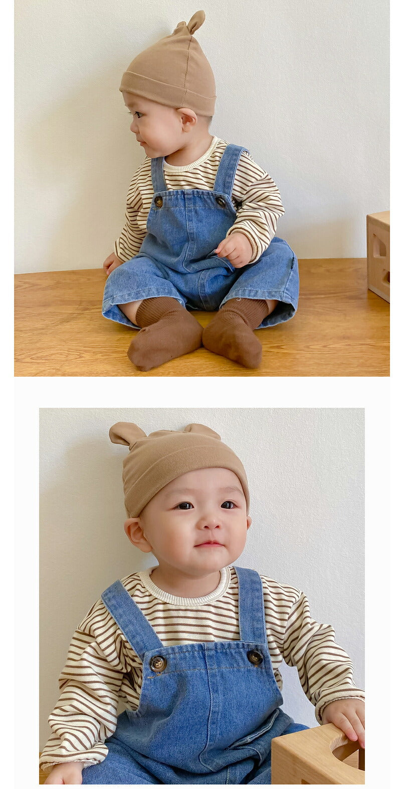 ベビー サロペット パンツ デニム 可愛い ベビー服 キッズ ユニックス オーバーオール オールインワン デニムパンツ ジーンズ ダメージ 子供服 秋冬 男の子fuku-006