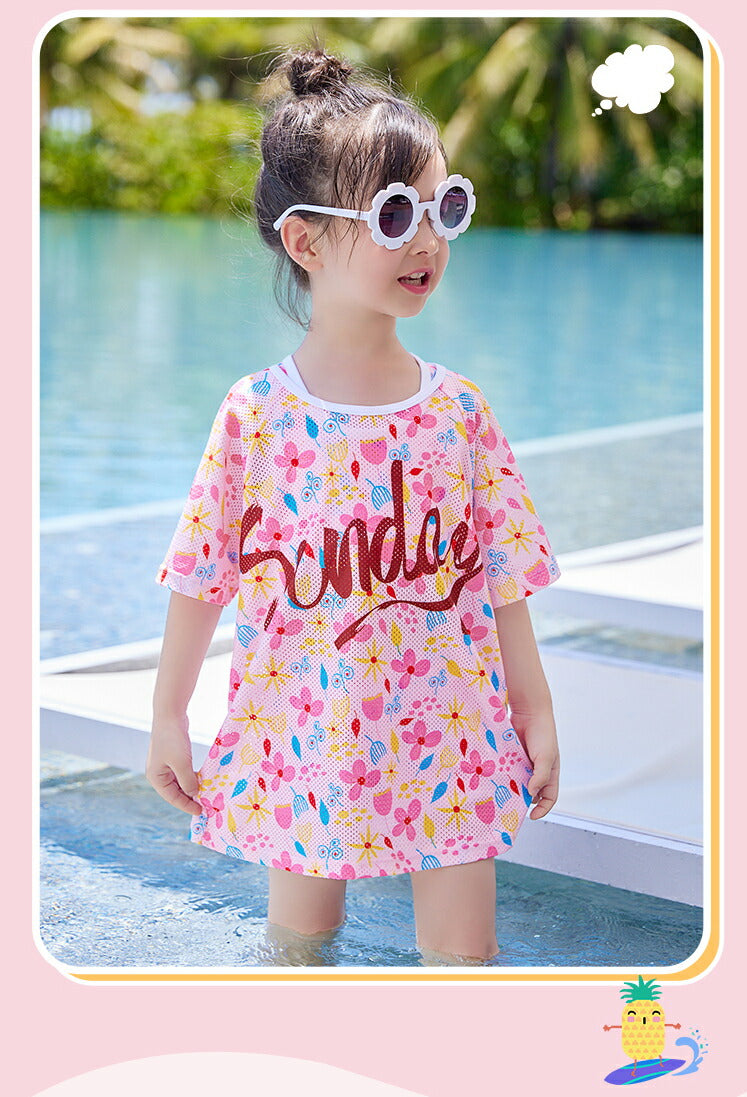 水着 キッズ 水着 女の子 セパレート セパレート 子供 水着 女の子 ラッシュガード スクール水着 幼稚園 小学生 中学生 スイミング スクール 海水浴 スイ copysku-41