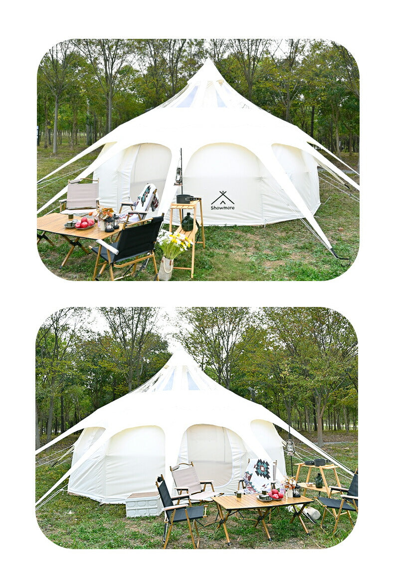ワンポールテント ベル型 テント キャンプテント 8~14人用テント 大型テント All.in 5m テント ベルテント ティピーテント アウトドア キャンプ  tento-010