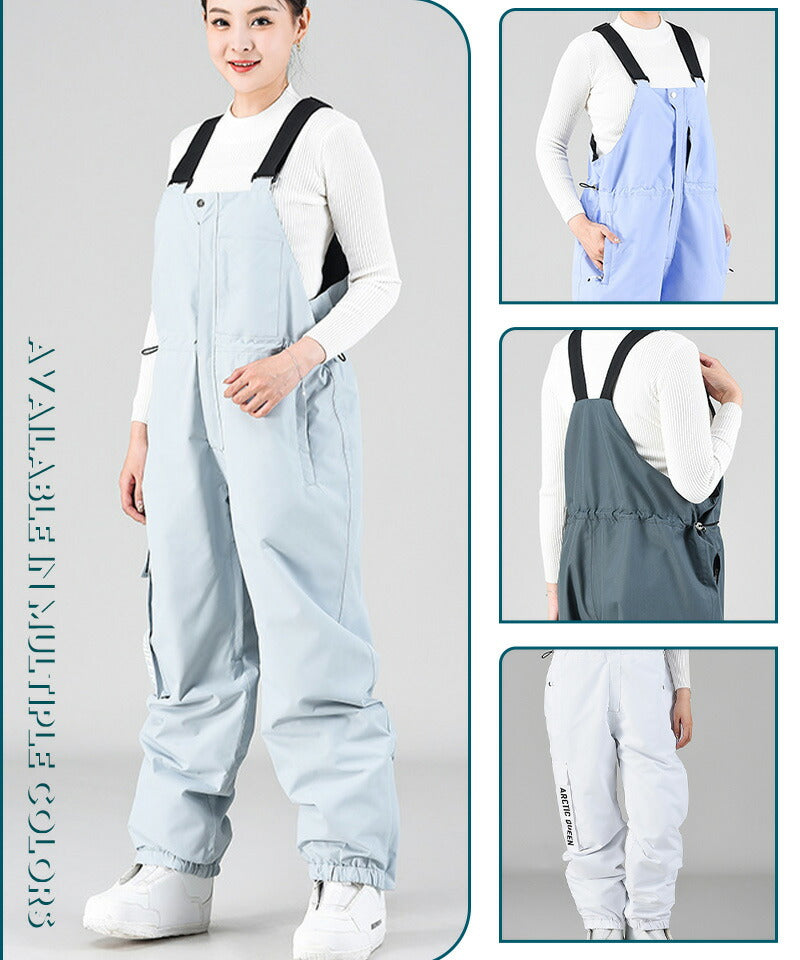 スノーボード ウェア ビブパンツ ビッグスタイル ユニセックス メンズ レディース スノーボードパンツ サスペンダーパンツ 厚手 スノーパンツ 防風通気 防水 hxf0013