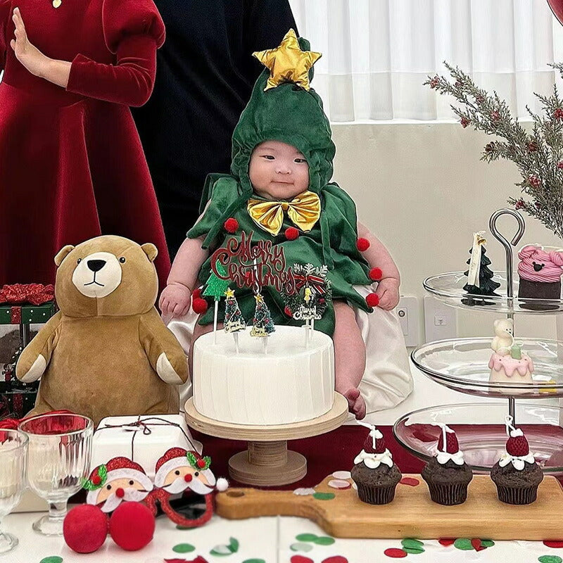 【送料無料】 クリスマスツリー コスプレ サンタコスプレ 子供用 コスチューム コスプレ 衣装 ロンーパス ベビーサンタ サンタ服 キッズ 子供服 ベビー服 サkidsanta-003