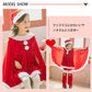 仮装 サンタコス 子供  サンタ服 クリスマス コスチューム 女の子 ポンチョ 2点セット ジュニア キッズ  マント 子供服 帽子 キッズ服 演出服 サンタコ sscopy
