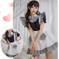 メイド服 ハロウィン コスプレ 半袖 蝶結ぶ メイド 可愛い 女の子 セクシー カップル ロリータ 定番 衣装 レディース エプロン ドレス アリス風仮装 上質maid-010
