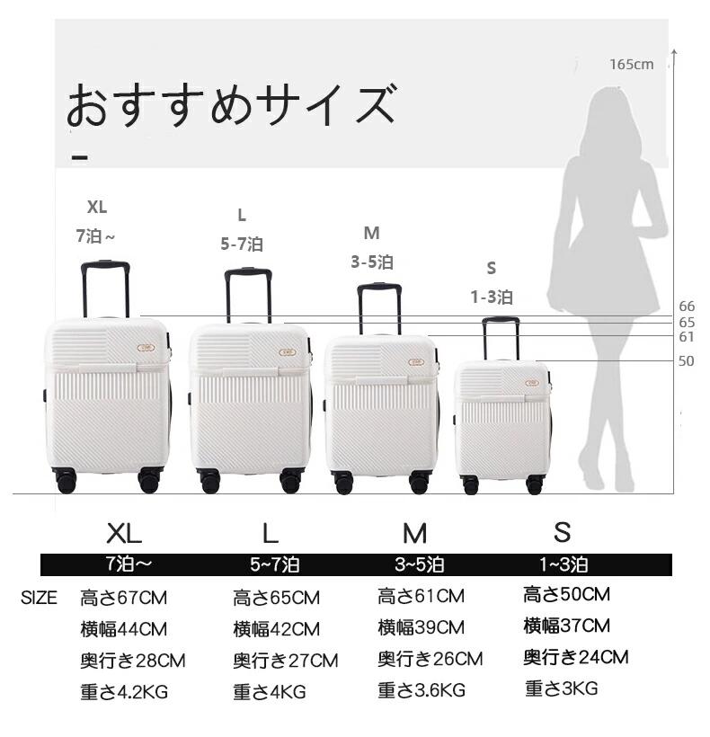 スーツケース フロントオープン 機内持ち込み Sサイズ USBポート付き キャリーケース ファスナータイプ Mサイズ 前ポケット 軽量 トップオープン 前開き  ss57