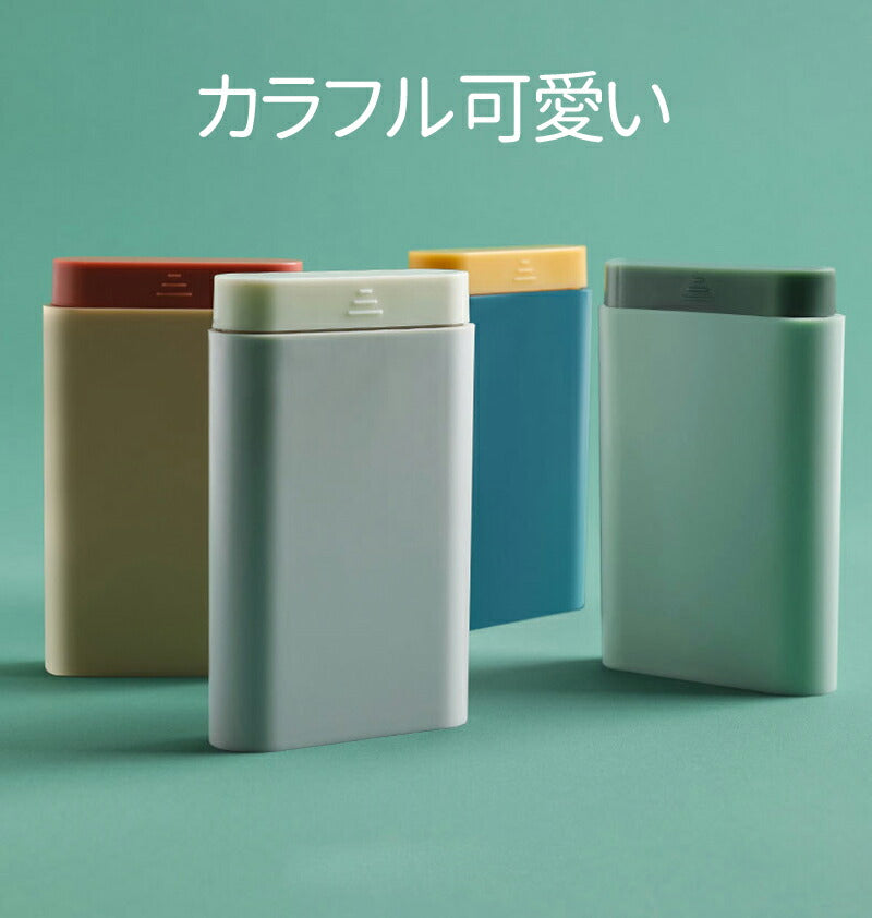 【お得な2点セット】ピルケース 薬ケース くすり入れ　携帯 可愛い おしゃれ ポータブルピルケース 薬箱 錠剤入れ 医薬品 収納ケース 仕切り お薬ポーチ カプ storage-box-0001