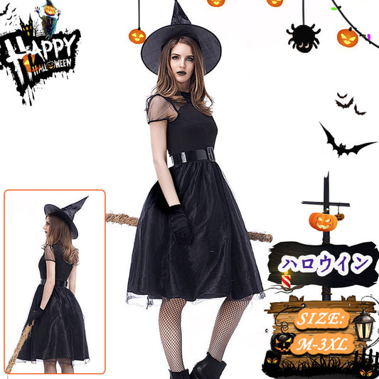 ハロウィン コスプレ 魔女仮装 衣装 魔女 大人 レディース コスチューム 魔法少女 セクシー 可愛い 　ハロウィン仮装 コスプレ衣装 デビル ゴスロリ  キュwsf011