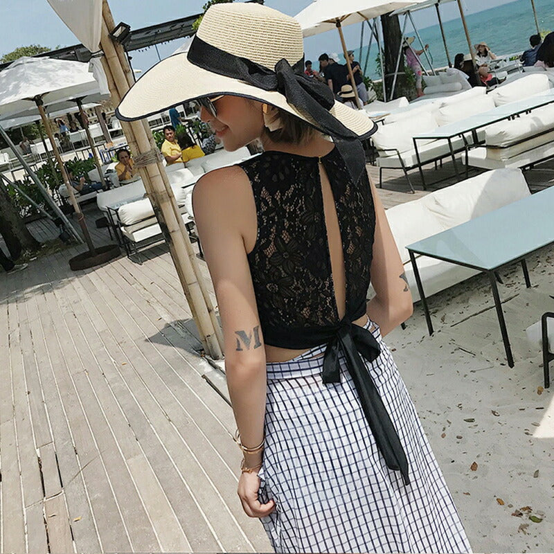 水着 レディース 体型カバー セパレート ハイネック ビキニ パレオ付き 3点セット タンキニ 小胸 盛れる チェック柄 20代 30代 40代 おしゃれ 無地swimsuit-028