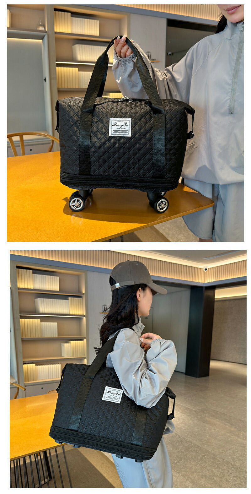 【3段階拡張】ボストンバッグ 旅行バッグ 軽量 拡張可 4way レディース キャスター付き キャリーバッグ 折りたたみ 乾湿分離 大容量 メンズ 機内持ち込みtravelbag-004